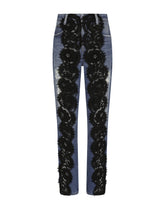 Denim and lace boyfriend jeans - | Dolce & Gabbana