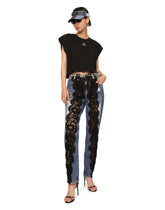 Denim and lace boyfriend jeans - | Dolce & Gabbana
