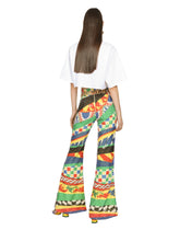 Flared and sequined Carretto-pattern pants - | Dolce & Gabbana