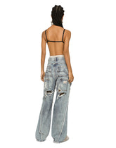 KIM DOLCE&GABBANA Patchwork denim jeans with ripped details - | Dolce & Gabbana