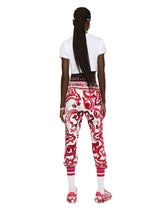 Majolica-print cady jogging pants - | Dolce & Gabbana
