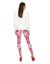 Majolica-print jersey leggings with branded elastic - | Dolce & Gabbana