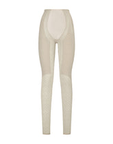 KIM DOLCE&GABBANA Floral jacquard marquisette and satin leggings - | Dolce & Gabbana