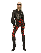 Cherry-print marquisette shaper pants - | Dolce & Gabbana
