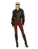 Cherry-print marquisette shaper pants - | Dolce & Gabbana