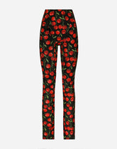 Cherry-print marquisette shaper pants - | Dolce & Gabbana