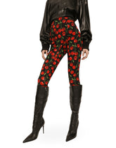 Cherry-print marquisette shaper pants - | Dolce & Gabbana