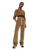 Jacquard chenille jogging pants with DG logo - | Dolce & Gabbana