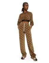 Jacquard chenille jogging pants with DG logo - | Dolce & Gabbana