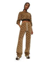 Jacquard chenille jogging pants with DG logo - | Dolce & Gabbana