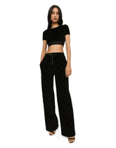 Jacquard velvet jogging pants with DG logo - | Dolce & Gabbana