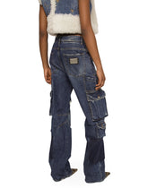Denim cargo jeans with rips - | Dolce & Gabbana