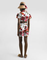 Flower-print poplin shorts - | Dolce & Gabbana