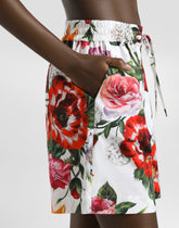 Flower-print poplin shorts - | Dolce & Gabbana