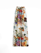 Flower bouquet-print poplin trousers - | Dolce & Gabbana