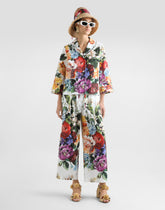 Flower bouquet-print poplin trousers - | Dolce & Gabbana