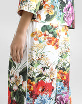 Flower bouquet-print poplin trousers - | Dolce & Gabbana