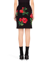 MINI SKIRT WITH ROSE EMBROIDERY - | Dolce & Gabbana