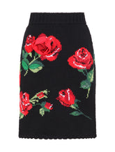 MINI SKIRT WITH ROSE EMBROIDERY - | Dolce & Gabbana