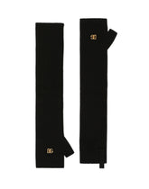 Long wool gloves with DG logo - | Dolce & Gabbana