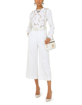 Silk sweater with openwork embroidery - | Dolce & Gabbana