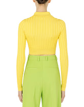 Ribbed silk polo-shirt with DG logo - | Dolce & Gabbana
