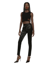 Viscose top with cut-out sides - | Dolce & Gabbana