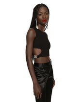 Viscose top with cut-out sides - | Dolce & Gabbana