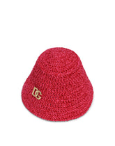Crochet bucket hat with DG logo - | Dolce & Gabbana