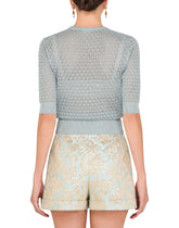 Lurex lace-stitch sweater - | Dolce & Gabbana