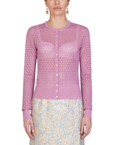 Lurex lace-stitch cardigan - | Dolce & Gabbana