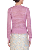 Lurex lace-stitch cardigan - | Dolce & Gabbana