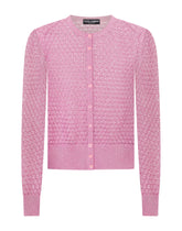 Lurex lace-stitch cardigan - | Dolce & Gabbana