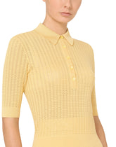 Silk lace-stitch polo shirt - | Dolce & Gabbana