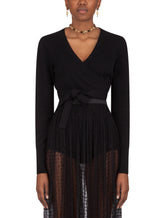 CROPPED CASHMERE WRAP CARDIGAN - | Dolce & Gabbana