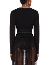 CROPPED CASHMERE WRAP CARDIGAN - | Dolce & Gabbana