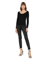 Viscose sweater with lacing and eyelets - | Dolce & Gabbana