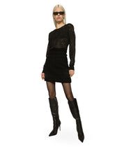 Crew neck lace knit sweater - | Dolce & Gabbana