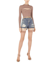 Viscose corset sweater with cut-out - | Dolce & Gabbana