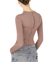 Viscose corset sweater with cut-out - | Dolce & Gabbana