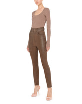 Ribbed viscose top with laces and eyelets - | Dolce & Gabbana