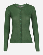 Technical fine-rib cardigan - | Dolce & Gabbana