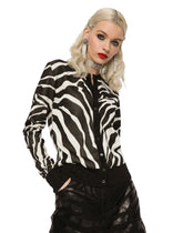 Viscose jacquard cardigan with zebra design - | Dolce & Gabbana