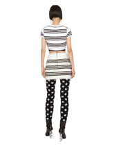 Angora miniskirt with striped detailing - | Dolce & Gabbana