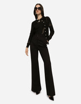 Cashmere and silk sweater with lace inlays - | Dolce & Gabbana