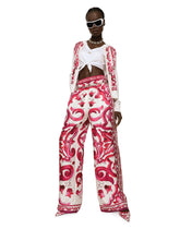 Majolica-print silk and twill cardigan - | Dolce & Gabbana