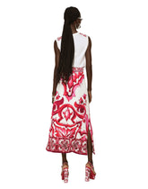 Majolica-print silk and twill sweater - | Dolce & Gabbana