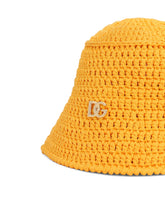 Crochet hat with DG logo - | Dolce & Gabbana