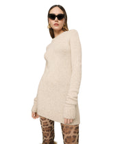 Llama wool round-neck dress - | Dolce & Gabbana