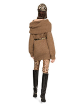 Oversize llama wool sweater with shawl neck - | Dolce & Gabbana